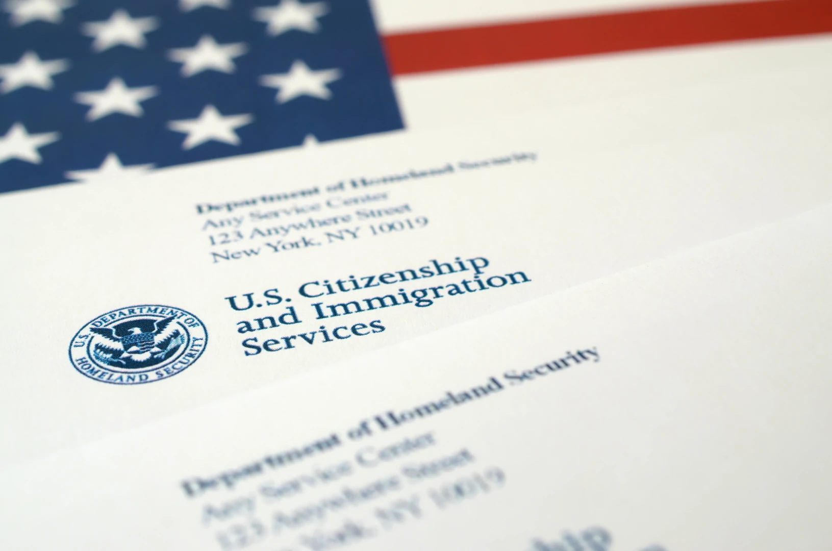 Image of a correspondence from the Department of Homeland Security, U.S. Citizenship and Immigration Services